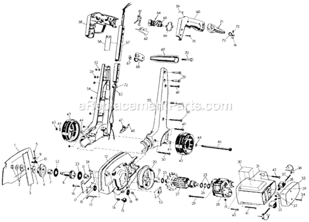 Page A Diagram and Parts List for 8224 Type 2 Black and Decker Trimmer